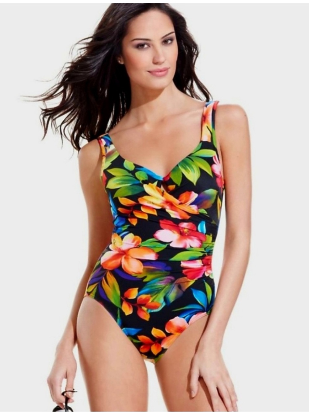 MiracleSuit Escape Tropical Floral Swimsuit One Piece Slimming Underwire